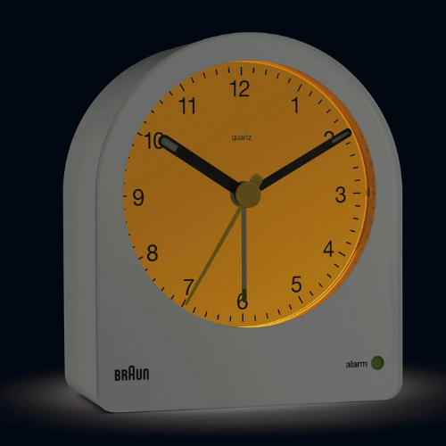 Braun BC22W Analogue Alarm Clock White Life99