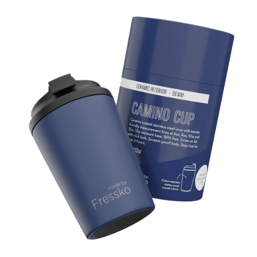 Fressko Camino 12oz Reusable Ceramic Lined Coffee Cup in Denim Main04