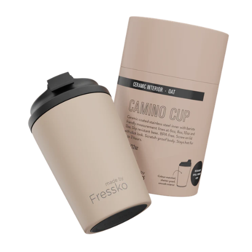 Fressko Camino 12oz Reusable Ceramic Lined Coffee Cup in Oak Main03