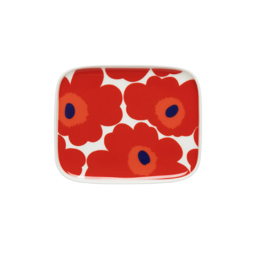 Marimekko | Oiva - Unikko Red Plate 15x12