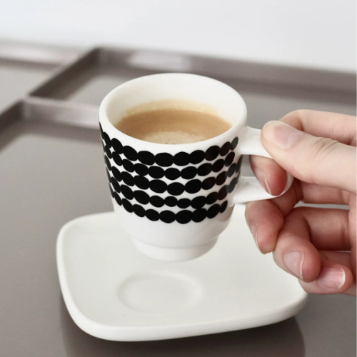 Marimekko | Oiva - Siirtolapuutarha Espresso Cup and Saucer