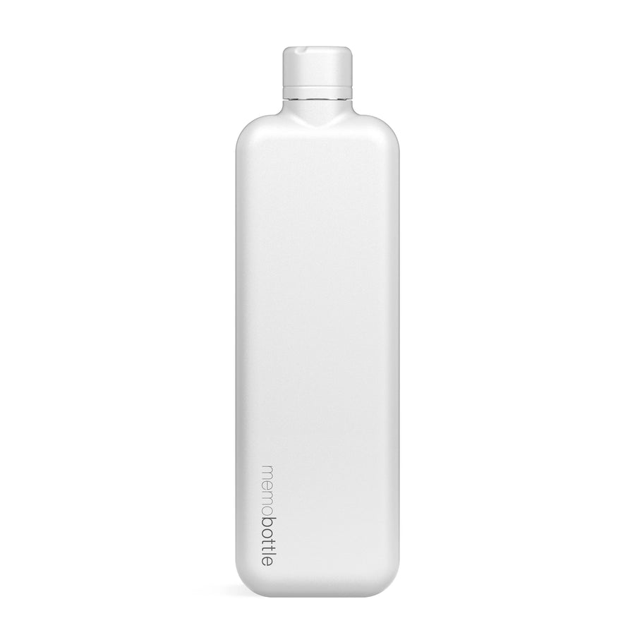 Memobottle Slim Water Bottle Stainless Steel 600ml White Main01 