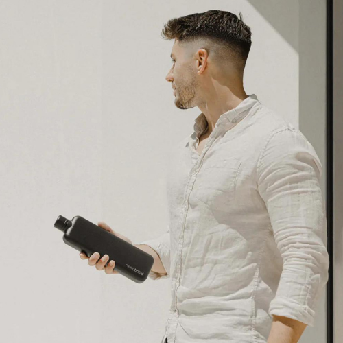 Memobottle Slime Water Bottle Black Life088