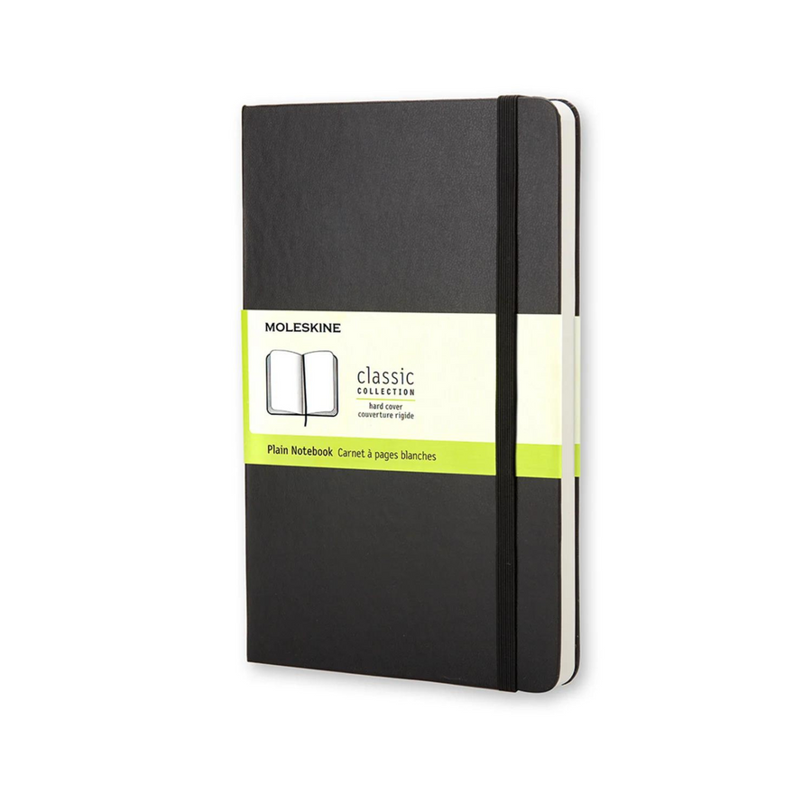 Moleskine Classic Notebook Journal Plain Large Black QPO61