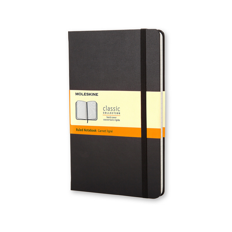 Moleskine Classic Notebook Journal Ruled Large Black QPO60