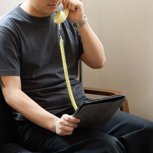 Native Union Pop Phone Handset in Lemon Life02