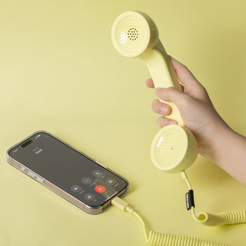 Native Union Pop Phone Handset in Lemon Life01