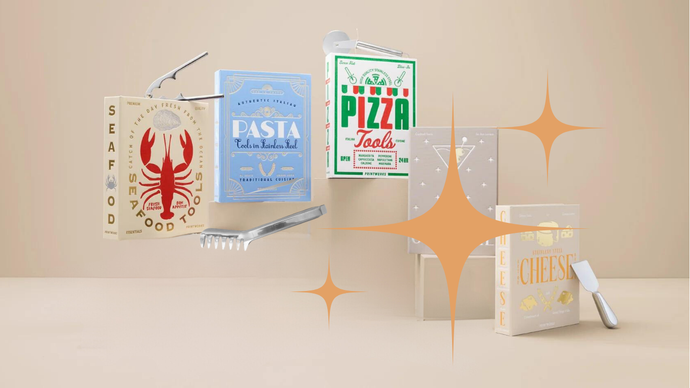 Printworks The Essentials Banner Seafood Pasta Pizza Cheese Tools 