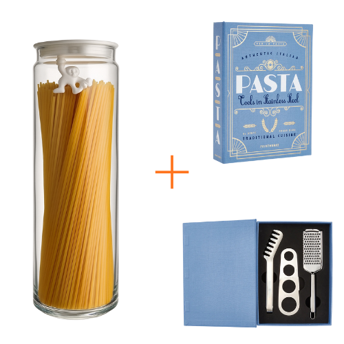 Pasta Essentials Alessi Gianni Spaghetti Jar + Printworks Pasta Tools Bundle Main01