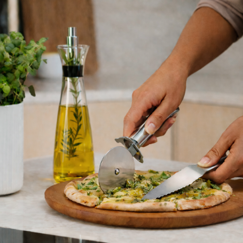 Pizza Essentials | Eva Solo Oil Carafe + Printworks Pizza Tools