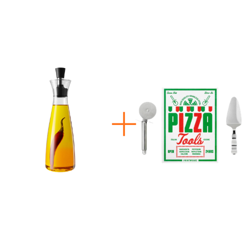 Pizza Essentials | Eva Solo Oil Carafe + Printworks Pizza Tools