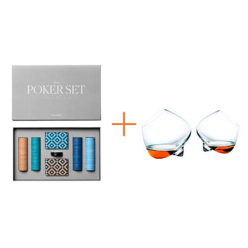 Printworks Poker Set + Normann Copenhagen Cognac Glass Set Main01