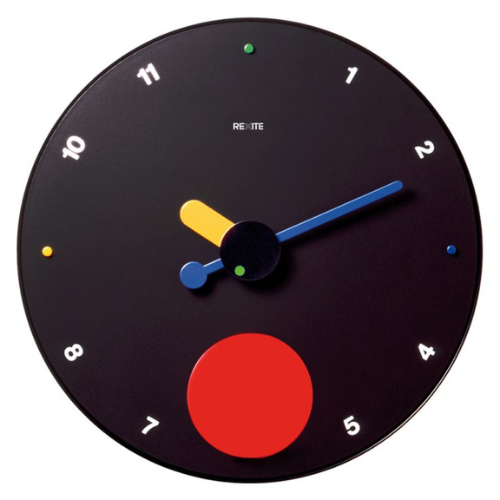 Rexite Contrattempo Wall Clock in Black Main01