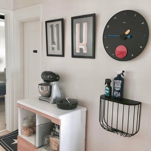 Rexite Contrattempo Wall Clock in Black Live02
