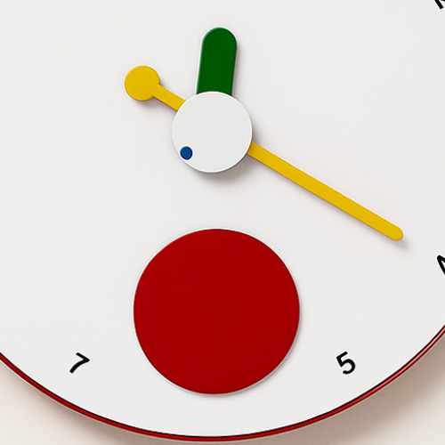 Rexite Contrattempo Wall Clock in White Main03
