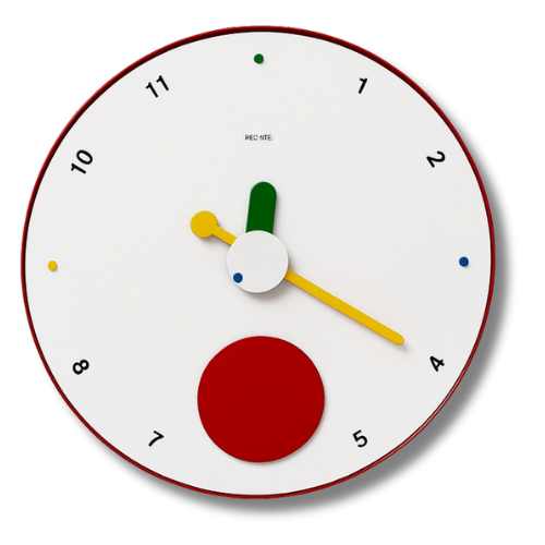 Rexite Contrattempo Wall Clock in White Main01
