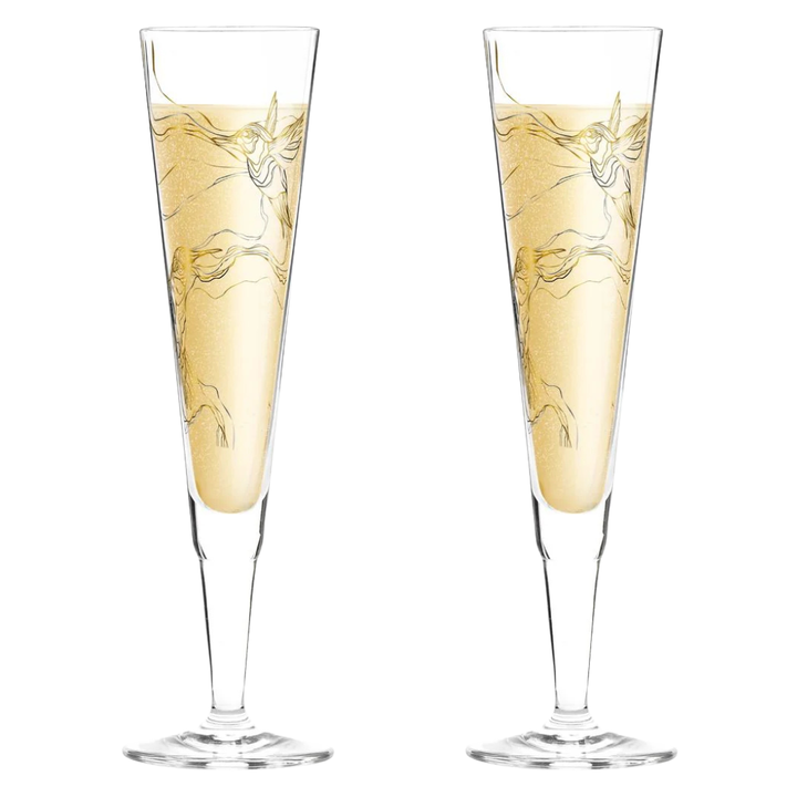 RITZENHOFF CHAMPUS CHAMPAGNE GLASS MARVIN BENZONI 1070278 Set of 2 Main02