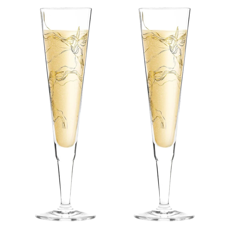 RITZENHOFF CHAMPUS CHAMPAGNE GLASS MARVIN BENZONI 1070278 Set of 2 Main02