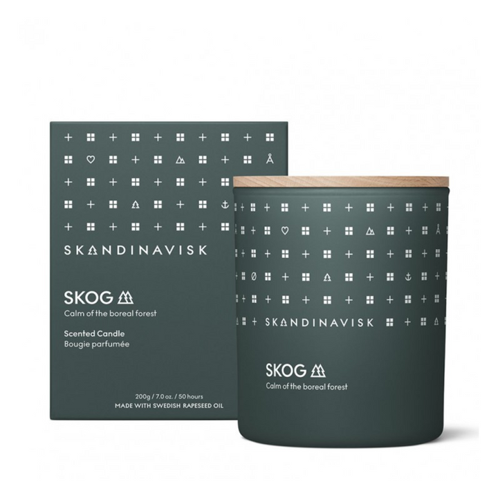 SKANDINAVISK Skog Scented Candle with packaging