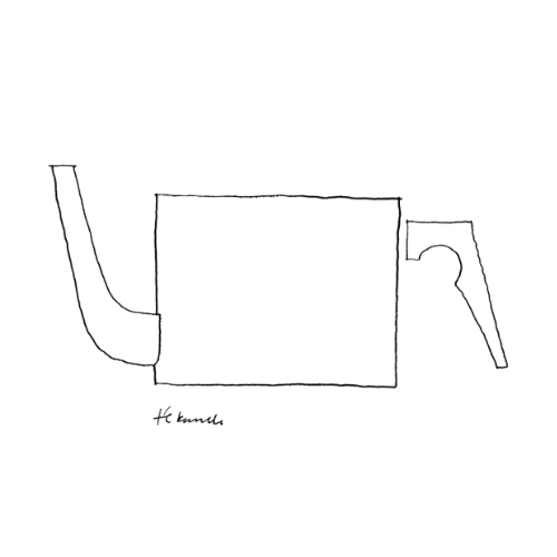 Stelton Cylinda Line Teapot Arne Jacobsen Drawing