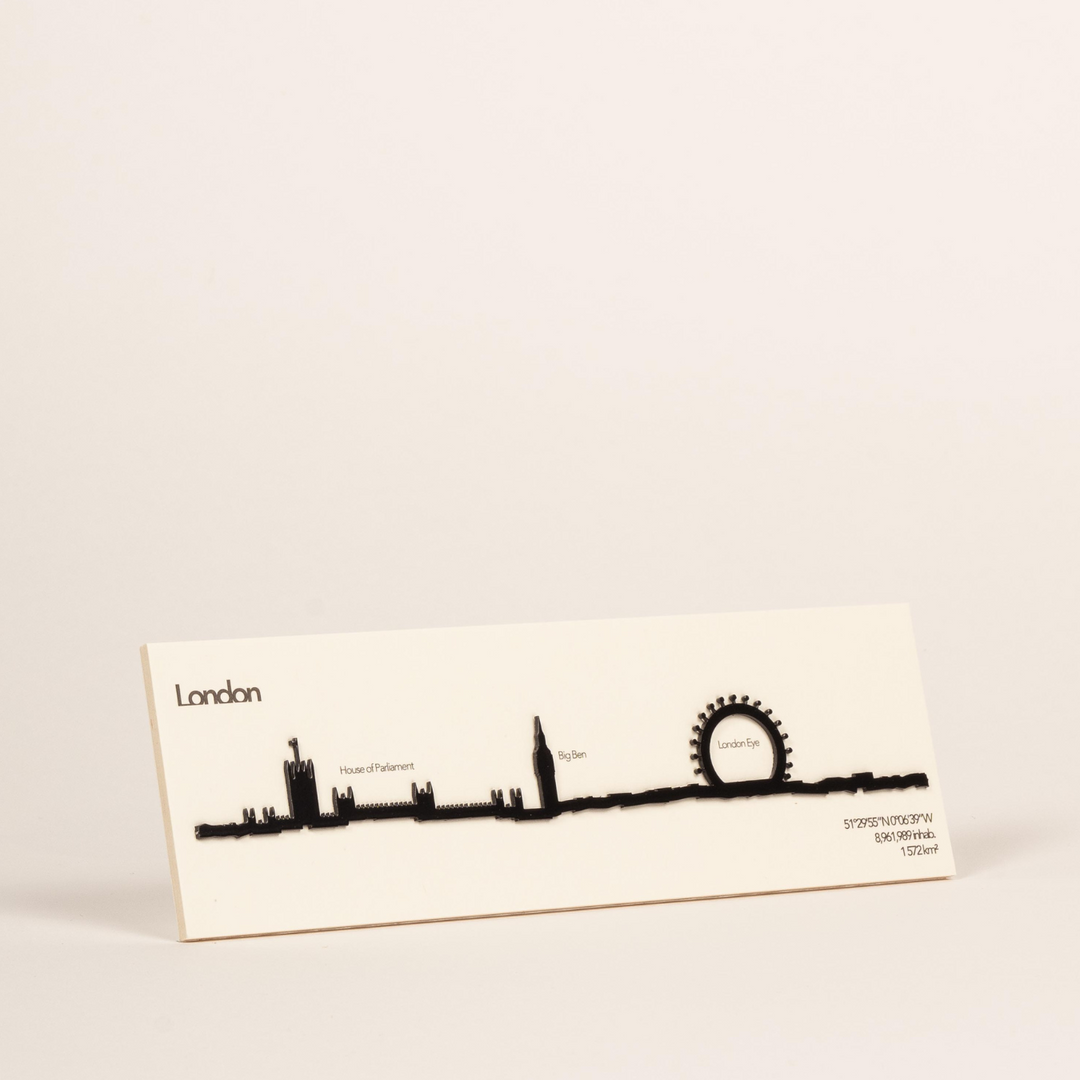 The Line | London City Skyline Decoration in Black