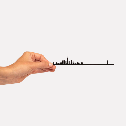 The Line New York City Skyline Wall Decoration Main03 in hand