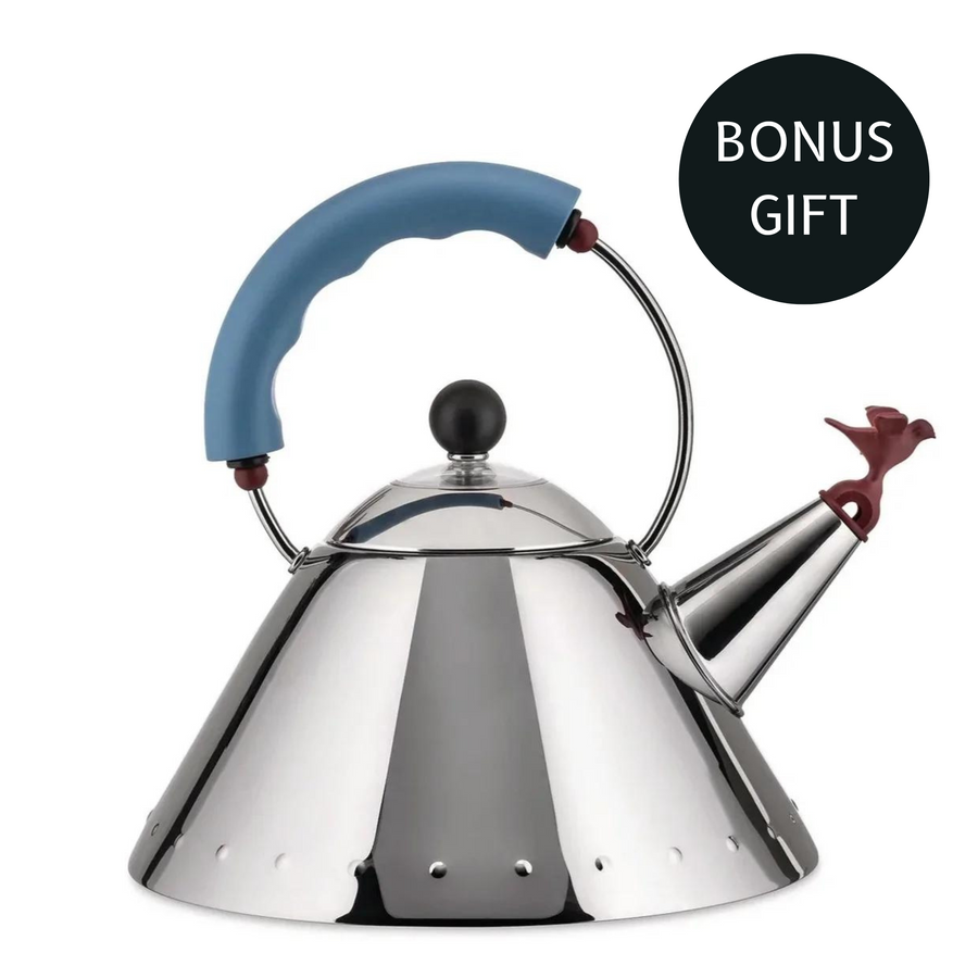 Alessi Michael Graves Bird Whistle Kettle 9093 Man01 BONUS GIFT - The Gift & Co Australia