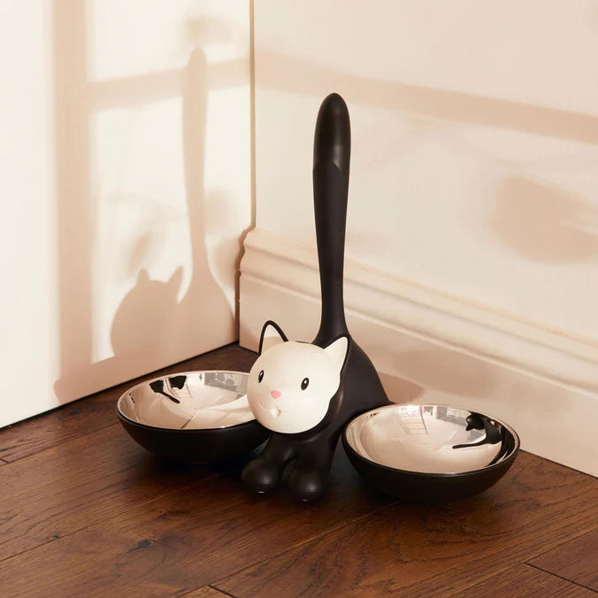 Alessi Pets Tigrito Cat Bowl in Black LIFE01 Miriam Mirri