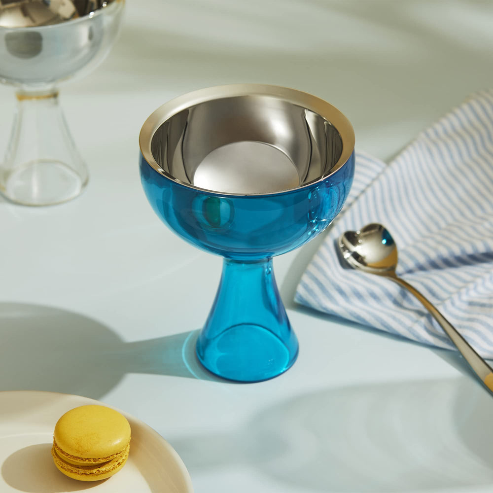 Alessi Big Love Ice Cream Bowl and Spoon Blue Lifestyle01
