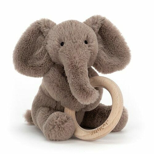 JELLYCAT | Shooshu Elephant Wooden Ring Toy