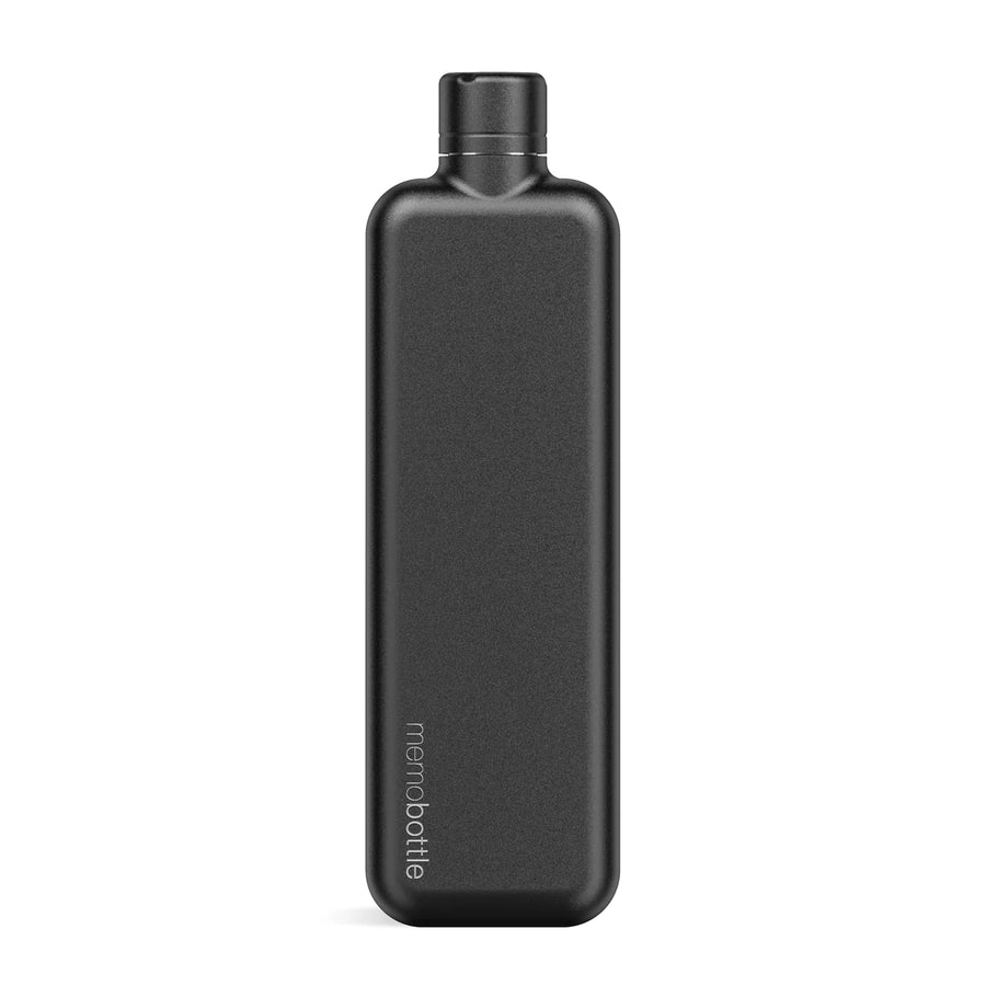 Memobottle Slim Water Bottle Stainless Steel Black Main01