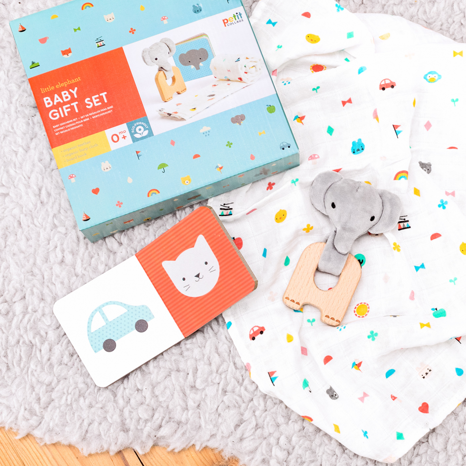 Petit Collage Baby Gift Set Little Elephant Lifestyle
