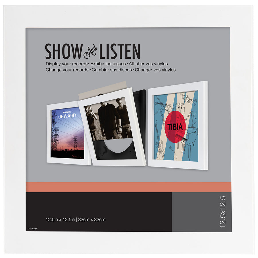 Show and Listen Vinyl Record Frame White Main 1